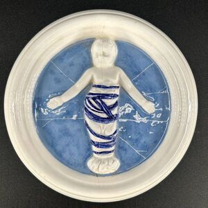 Infant Jesus DellaRobbia Renaissance Style Glazed Terracotta Wall Hung Medallion